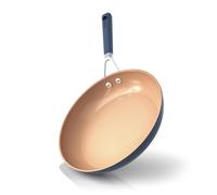 Ninja Extended Life Ceramic 10.25"""" Fry Pan with Comfort Grip Nonstick Fry Pans Pots PTFE Free Healthy Cooking Oven Safe Dishwasher Safe A