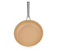 Ninja Extended Life 28cm Ceramic Frying Pan, Non-Stick (No PFAs, PFOAs, Lead or Cadmium), Induction Compatible, Stainless Steel Handle, Oven Safe to 285°C, Grey & Terracotta, CW90028EUUKDB