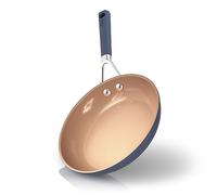Ninja Extended Life Ceramic 8" Fry Pan with Comfort Grip, Nonstick Fry Pans, Pots, PTFE Free, Healthy Cooking, Oven Safe, Dishwasher Safe, All Stovetops & Induction Compatible, Navy Blue, CW40020