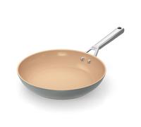 Ninja Extended Life 28cm Ceramic Frying Pan, Non-Stick (No PFAs, PFOAs, Lead or Cadmium), Induction Compatible, Stainless Steel Handle, Oven Safe to 285°C, Grey & Terracotta, CW90028EUUKDB
