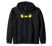 Ninja Eyes Funny Halloween Ninja Costume Zip Hoodie