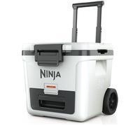 Ninja FrostVault Heavy-Duty Insulated Cool Box, Wheeled Premium Cooler with Dry Zone Integrated Fridge-Temp Dry Storage Drawer, Keeps Ice for Days, Fits up to 48 Cans, Cloud White, FB230EUWH