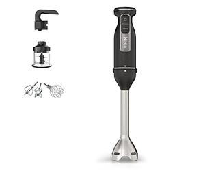 Ninja Foodi 3-in-1 Hand Blender, Hand Mixer & Chopper, Black CI100UK | Food Processor with 3 Attachments, 850W Powerbase, Immersion Blender, 5 Mixing Speeds and 2 Blending Speeds, 1.5m Cord.