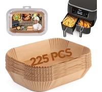 Ninja Foodi Air Fryer Liners, Ninja Air Fryer Liners Disposable, Ninja DZ071 Foodi Ninja Dual Air Fryer Parchment Paper Liners, Rectangular Airfryer Paper Liners, Rectangle 2 Basket Liners