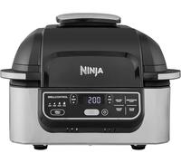 AG301UK Health Grill & Air Fryer - Black & Brushed Steel, Brushed Steel