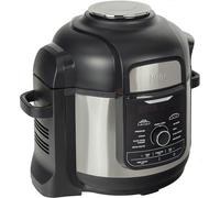 Ninja Foodi MAX, Air Fryer, 9-in-1 Multicooker, 7.5L, 9 Cooking Functions, Pressure Cooking, Air Frying, Slow Cooking, Grill and More Brushed Steel and Black, OP500EU