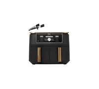 Ninja Foodi MAX Dual Zone Air Fryer, Amazon Exclusive, Tongs, 2 Drawers, 9.5L, 6-in-1, Use No Oil, Air Fry, Max Crisp, Roast, Bake, 8 Portions, Nonst