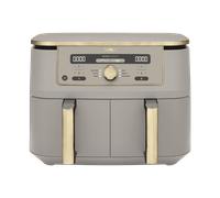 Ninja MAX Dual Zone Digital Air Fryer, 2 Drawers, 9.5L, 6-in-1, Uses No Oil, Air Fry, Max Crisp, Roast, Bake, Reheat, Dehydrate, Non-Stick, Dishwasher Safe Baskets, Stone Gold DZ400UKSTGD
