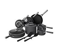 Ninja Foodi NeverStick Premium 14-Piece Cookware Set, Hard-Anodized, Nonstick, Durable & Oven Safe to 500°F, Slate Grey (14 Piece)