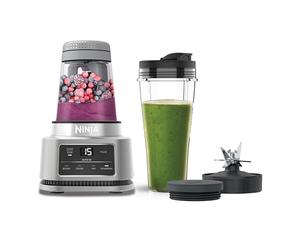 Ninja Foodi Power Nutri Blender 2-in-1, 1100W, Silver CB100UK | Blend Smoothie Bowls, Thick Spreads & Frozen Drinks, Automatic Programs. Includes 700ml Cup & 400ml Bowl with Power Paddle