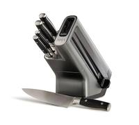 Ninja Foodi StaySharp 5-Piece Knife Block Set, Black/Steel K32005UK | Includes Kitchen and Herb Scissors and Integrated Sharpener.