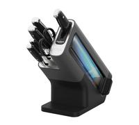 Ninja Foodi StaySharp Knife Block with Integrated Sharpener; 5 Knives and Scissors (1 pair), Sharp 6-Piece Knife Set; Chef, Bread, Slicing, Utility,