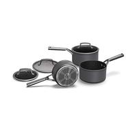 Ninja Foodi ZEROSTICK 3-Piece Saucepan Set, Hard Anodized Aluminium, Non-Stick, Induction Compatible, Dishwasher Safe