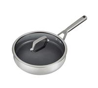 Ninja Foodi Zerostick Stainless Steel Sauté Pan 26 cm [C60126EU] Non-Stick Coating, Induction Compatible, Dishwasher Safe