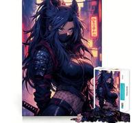 Ninja Foxgirl Hard Jigsaw Puzzle for Adults 1000 Pieces Boost Memory Soothing Play Premium Cut Perfect Present (38x52cm)