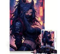 Ninja Foxgirl Hard Jigsaw Puzzle for Adults 1000 Pieces Solid Logic Toy Simple Fun Precision Cut (38x26cm)
