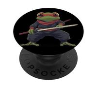 Ninja Frog on a Secret Mission for Ninjas and Karate Lovers PopSockets Adhesive PopGrip
