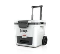 Ninja FrostVault Heavy-Duty Insulated Cool Box, Wheeled Premium Cooler with Dry Zone Integrated Fridge-Temp Dry Storage Drawer, Keeps Ice for Days, Fits up to 48 Cans, Cloud White, FB230EUWH
