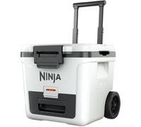 Ninja FrostVault Heavy-Duty Insulated Cool Box, Wheeled Premium Cooler with Dry Zone Integrated Fridge-Temp Dry Storage Drawer, Keeps Ice for Days, Fits up to 48 Cans, Cloud White, FB230EUWH