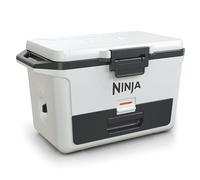 Ninja FrostVault Hard Cooler 47L, Cool Box, Holds Ice up to 6 Days, Integrated Dry Storage Drawer with Refrigerator Temperature, for 80 Cans, Cloud White FB151EUWH
