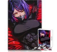 Ninja Girl on Velvet Bed 1000 Piece Jigsaw Puzzles for Adults Teenagers Creative Problem Solving Game Heartfelt Memorable Gift Idea Size 38x52cm
