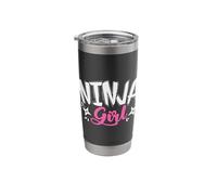 Ninja Girl with Throwing Stars Stainless Steel Insulated Tumbler