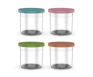 Ninja Ice Cream Maker Dessert Tubs with Coloured Lids (Set of 4)