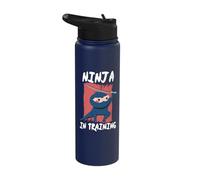 Ninja in Training Adorable Young Warrior Cute Stainless Steel Insulated Water Bottle