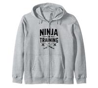 Ninja in Training Motivational Quote for Future Warriors Zip Hoodie