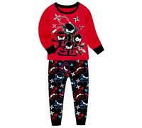Ninja Kidz Boys Pyjamas Sets Game Pajamas Long Sleeves Tshirt & Pant 2pcs Suit Kids Nightwear Nighty Sleepwear for 5-13 Years (UK, Age, 5 Years, 6 Years, Regular, red)