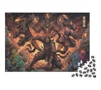 Ninja Killing Ghosts 1000 Piece Jigsaw Puzzle,Educational Toy,Impossible Challenge,Adults & Kids 14+,Premium Cardboard,Home Wall Decor,Gift Idea,Stress Relief 52x38cm