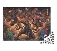 Ninja Killing Ghosts 1000 Piece Jigsaw Puzzle,Premium Cardboard,Adults & Kids 14+,Impossible Challenge,Educational Toy,Home Wall Decor,Gift Idea,Stress Relief 70x50cm