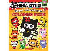 Ninja Kitties Great Adventures Coloring Book (Happy Fox Books) Bring Kitty Characters to Life with Color, from the Quiet & Creative Panda to the Athletic & Strong Dragon; 100 Amazing Bonus Stickers