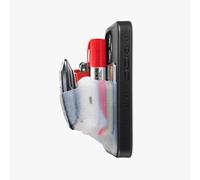 Ninja Labs Flex Pouch Phone Case (Stretches to Hold 30+ Cards, Airpods, Lip Balm, Car Key & Cash) (Black/Clear, iPhone 13 MINI)