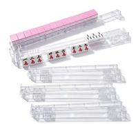 ninja line Mahjong Racks with Pushers, 4-Pack, Clear Acrylic
