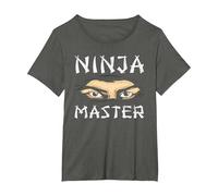 Ninja Master Ninja T-Shirt, Women's Plus, Asphalt Grey, 6X