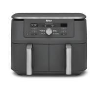 Ninja MAX Dual Zone Digital Air Fryer, 2 Drawers, 9.5L, 6-in-1, Uses No Oil, Air Fry, Max Crisp, Roast, Bake, Reheat, Dehydrate, Non-Stick, Dishwasher Safe Baskets, Gun Metal Grey DZ400UK