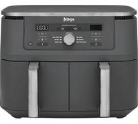 Ninja MAX Dual Zone Digital Air Fryer, 2 Drawers, 9.5L, 6-in-1, Uses No Oil, Air Fry, Max Crisp, Roast, Bake, Reheat, Dehydrate, Non-Stick, Dishwasher Safe Baskets, Gun Metal Grey DZ400UK