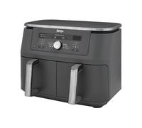 Ninja MAX Dual Zone Digital Air Fryer, 2 Drawers, 9.5L, 6-in-1, Uses No Oil, Air Fry, Max Crisp, Roast, Bake, Reheat, Dehydrate, Non-Stick, Dishwasher Safe Baskets, Gun Metal Grey DZ400UK