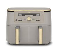 Ninja MAX Dual Zone Digital Air Fryer, 2 Drawers, 9.5L, 6-in-1, Uses No Oil, Air Fry, Max Crisp, Roast, Bake, Reheat, Dehydrate, Non-Stick, Dishwasher Safe Baskets, Stone Gold DZ400UKSTGD