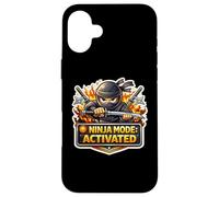 Ninja Mode Activated Funny Quote Saying Slogan Phrase Joke Case for iPhone 16 Plus