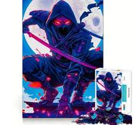 Ninja Moonlight Hard Jigsaw Puzzle for Adults 1000 Pieces Solid Logic Toy Simple Fun Precision Cut (38x26cm)