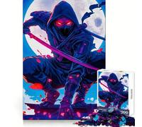 Ninja Moonlight Jigsaw Puzzles for Adults 1000 Pieces Strengthen Memory Family Bond Clean Edge Birthday Gift (38x52cm)