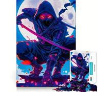 Ninja Moonlight Jigsaw Puzzles for Adults 1000 Pieces Strengthen Memory Family Bond Clean Edge Birthday Gift (38x52cm)
