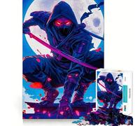 Ninja Moonlight Jigsaw Puzzles1000 Pieces Mind Skill Toy Soothing Play Precision Cut Art Collection Piece (50x75cm)