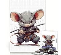 Ninja Mouse Warrior 1000 Piece Jigsaw Puzzles for Teenagers Jigsaw Intellect Toy Family Joy Quality Cut Stylish Gift (38x52cm)