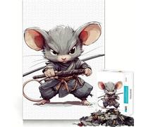 Ninja Mouse Warrior Jigsaw Puzzles for Adults1000 Pieces Strengthen Memory Home Pastime Clean Edge Elegant Gift (50x75cm)