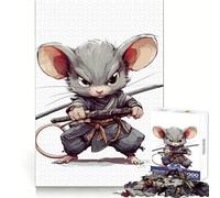 Ninja Mouse Warrior Jigsaw Puzzles for Adults1000 Pieces Strengthen Memory Home Pastime Clean Edge Elegant Gift (50x75cm)