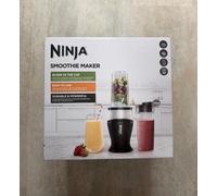Ninja Nutri Blender & Smoothie Maker 700W Black/Silver 2x 470ml Cups - QB3001UKS
