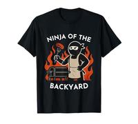 Ninja of the Backyard Funny Grillmaster BBQ Design T-Shirt
